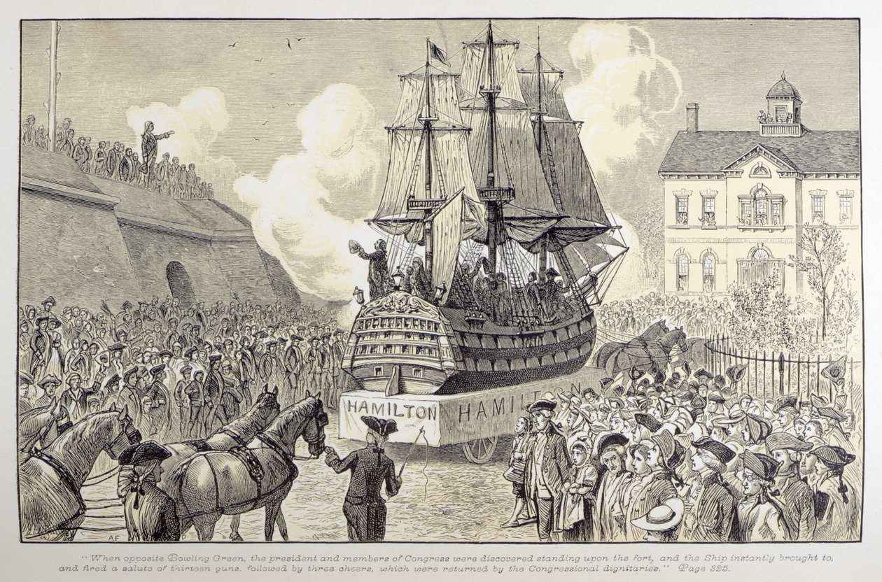 Kongressparade und Feier, ca. 1790 von American School