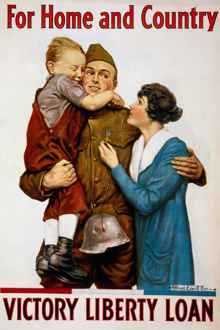 Für Heim und Land Liberty Loan Poster von American School