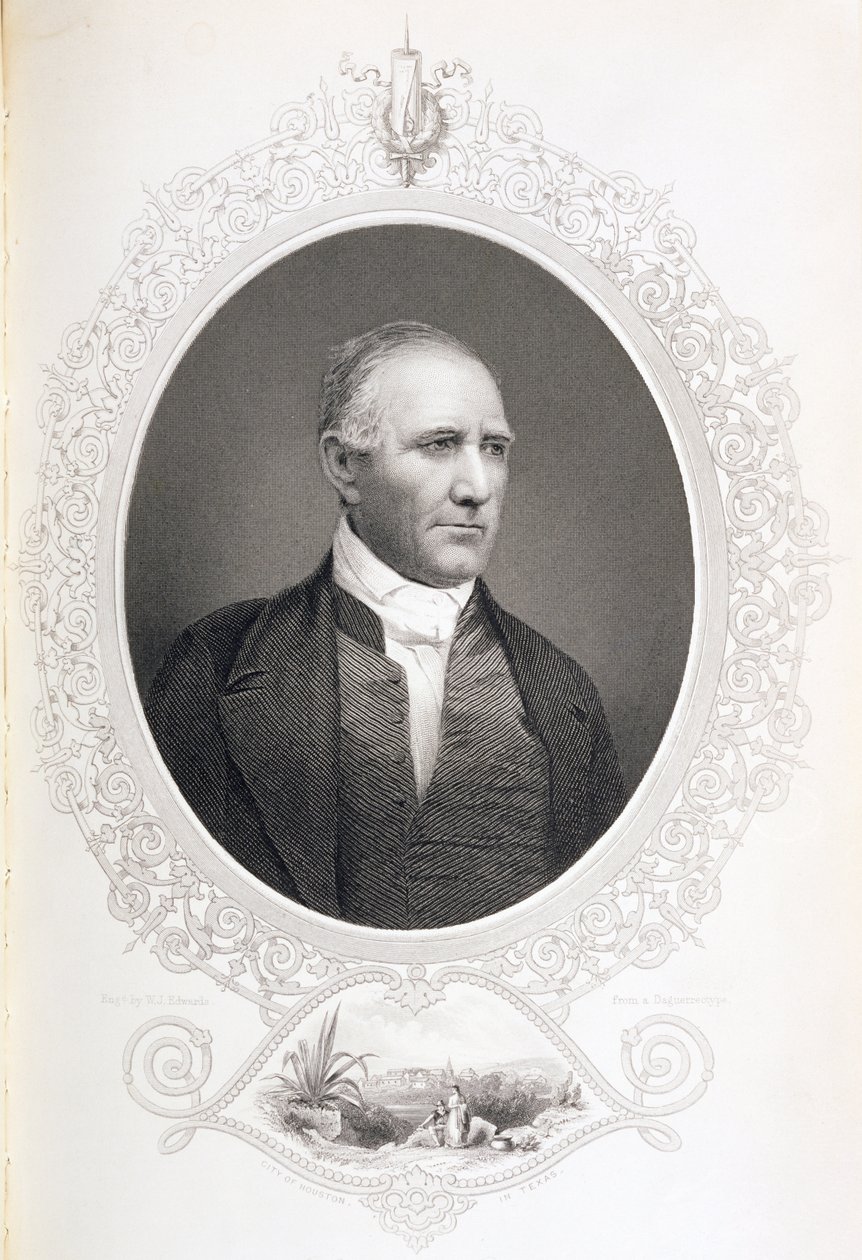 General Samuel Houston, aus 'Die Geschichte der Vereinigten Staaten ...