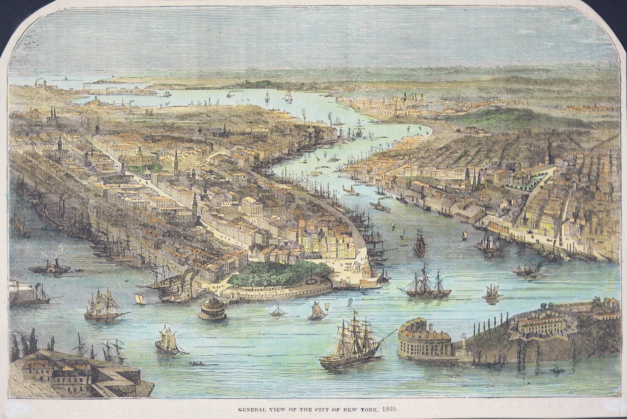 Gesamtansicht der Stadt New York von American School