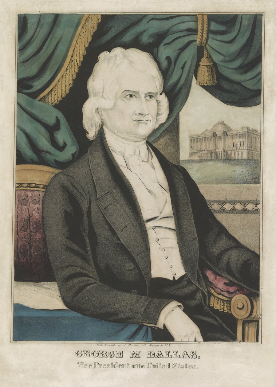 George M. Dallas, veröffentlicht 1844 (Farblithografie) von American School
