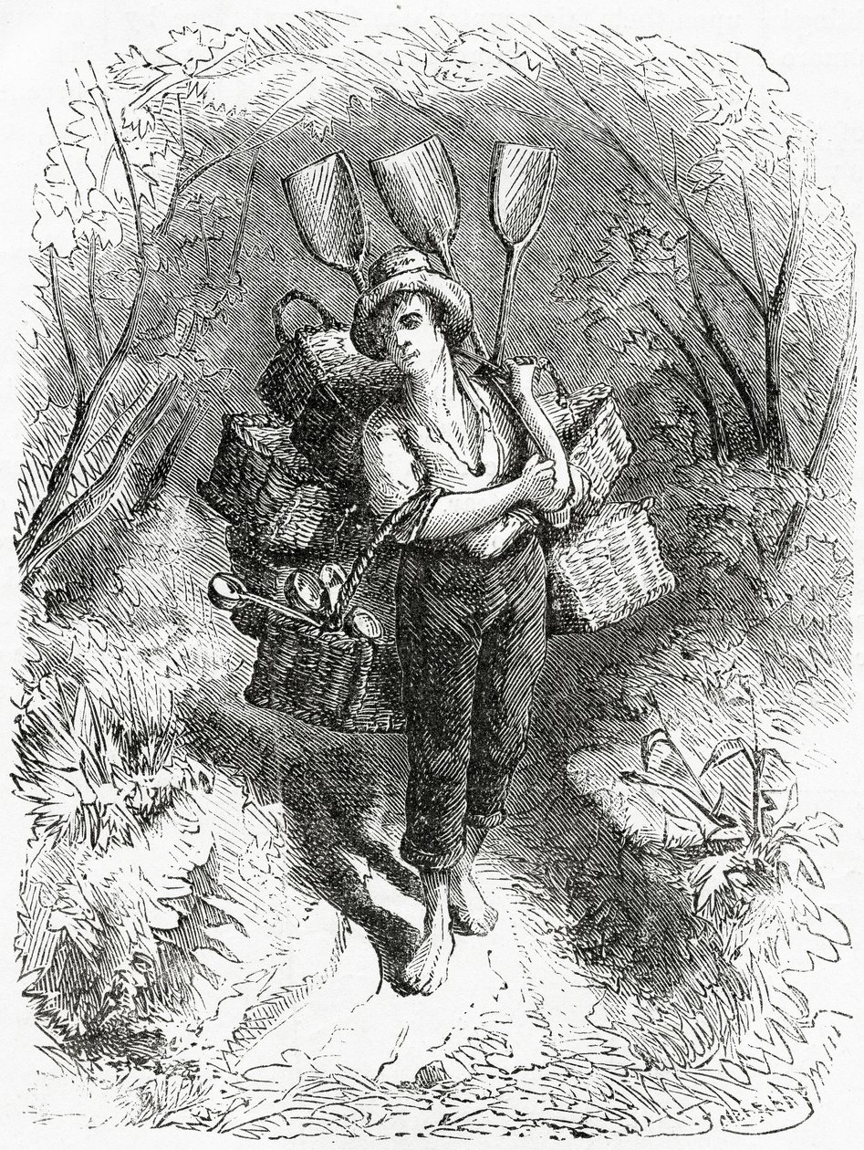 Zum Laden gehen, Illustration für eine Feature-Story, A Community of Outcasts, aus Appletons Journal von American School