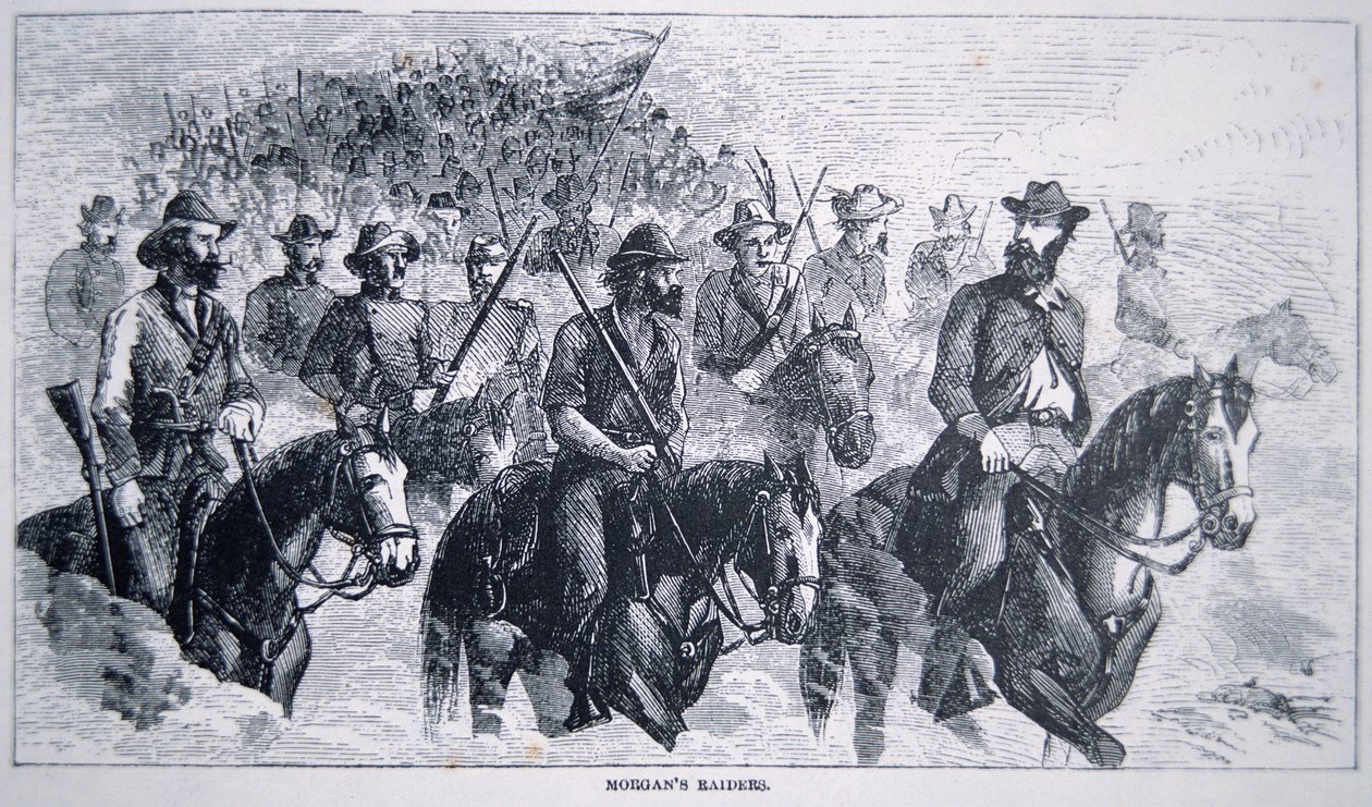 John Hunt Morgans (1825-64) Räuber von American School
