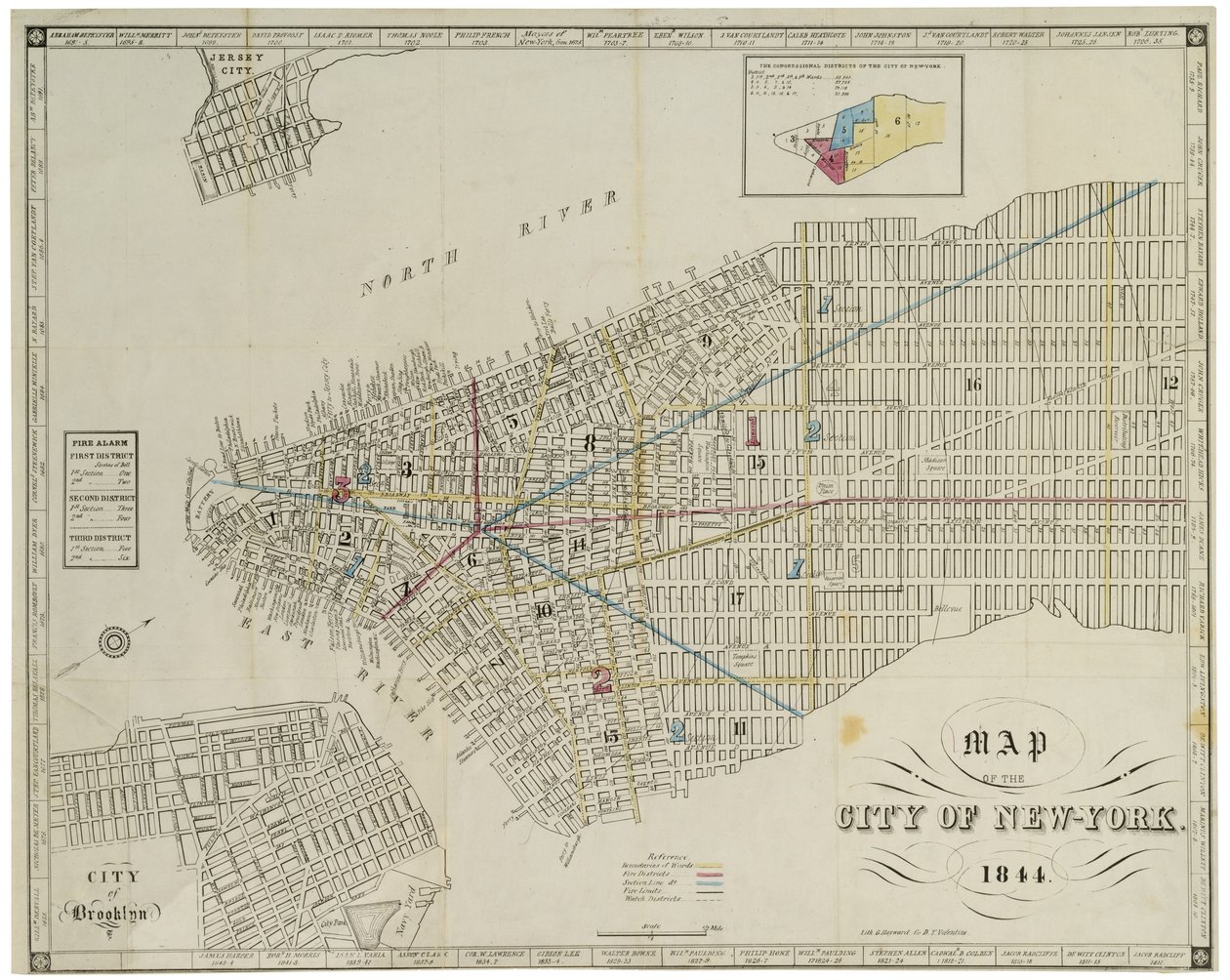 Karte der Stadt New York von American School
