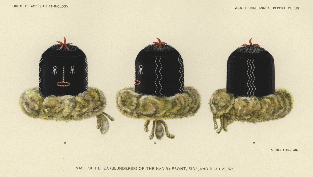 Maske von Hehea (Blödmann) des Nadir von American School