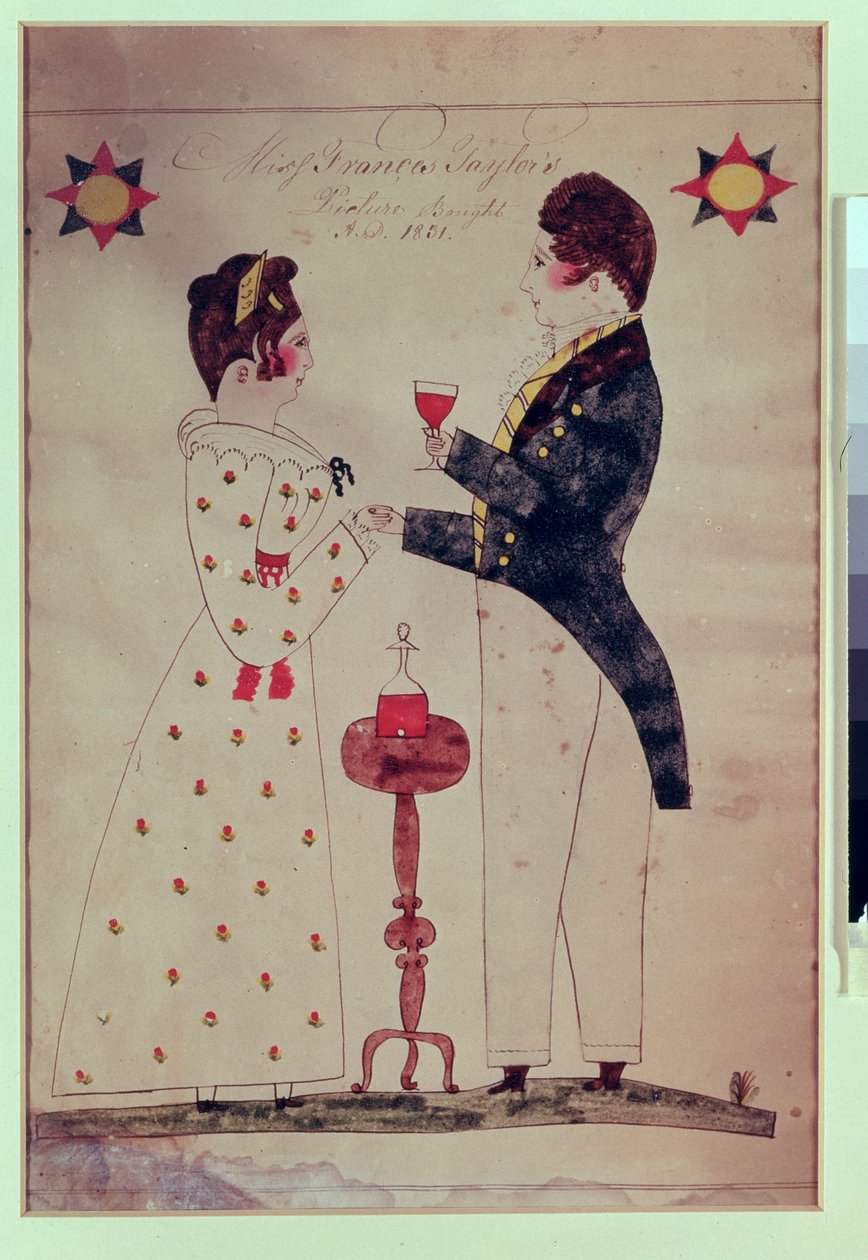 Miss Francis Taylor und Verlobter, 1831 von American School