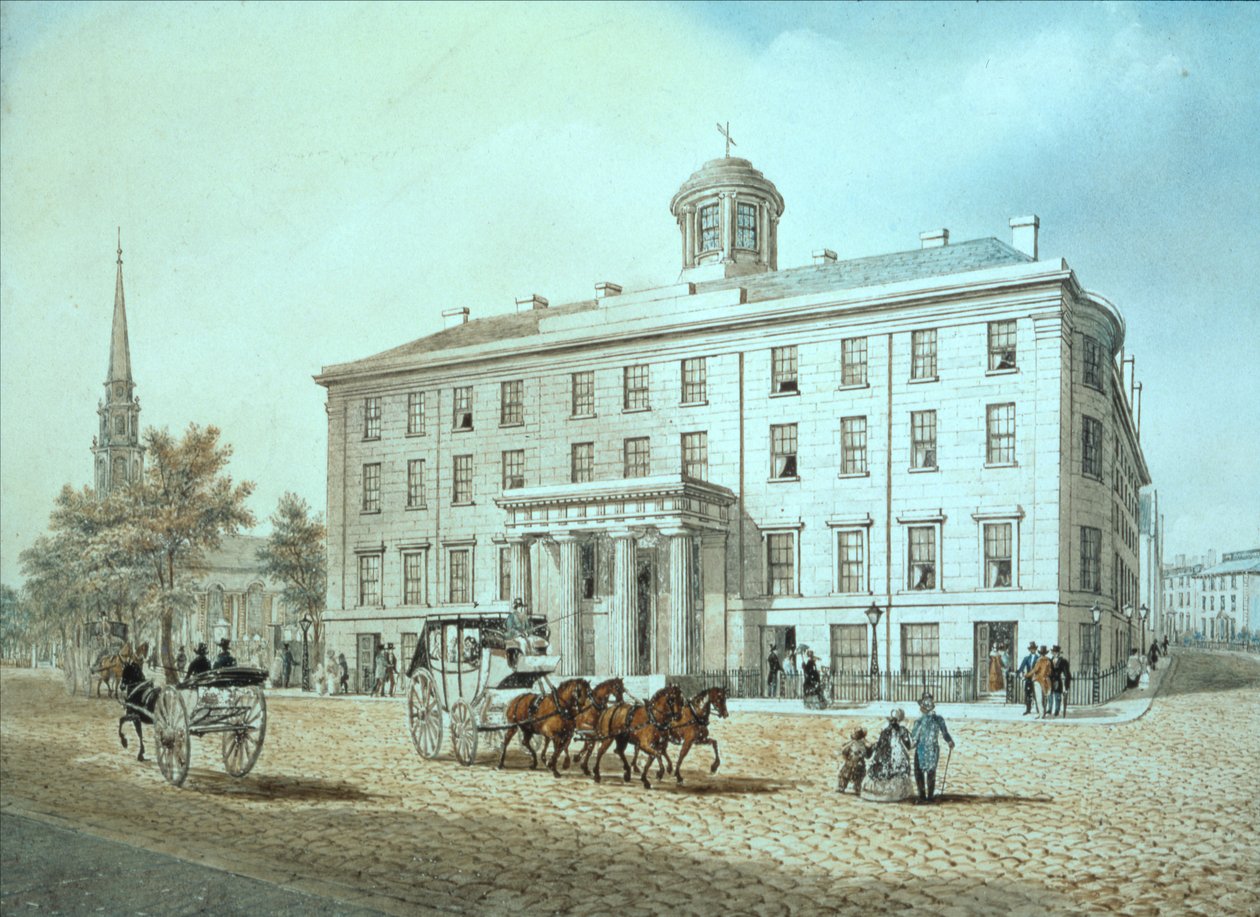 Straßenszene in Nordamerika von American School