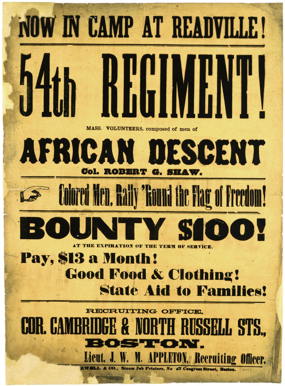 Jetzt im Lager in Readville! 54. Regiment!, um 1863 von American School