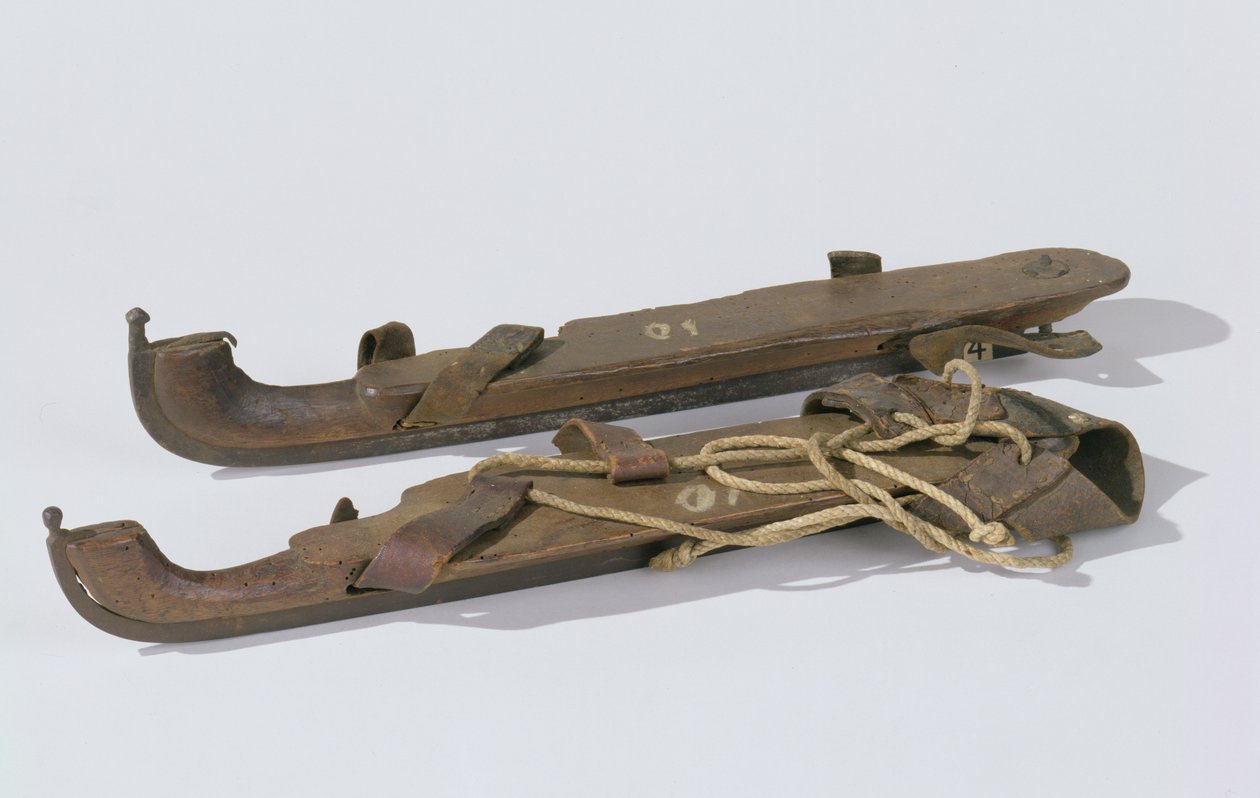Paar Schlittschuhe, 1825-75 von American School