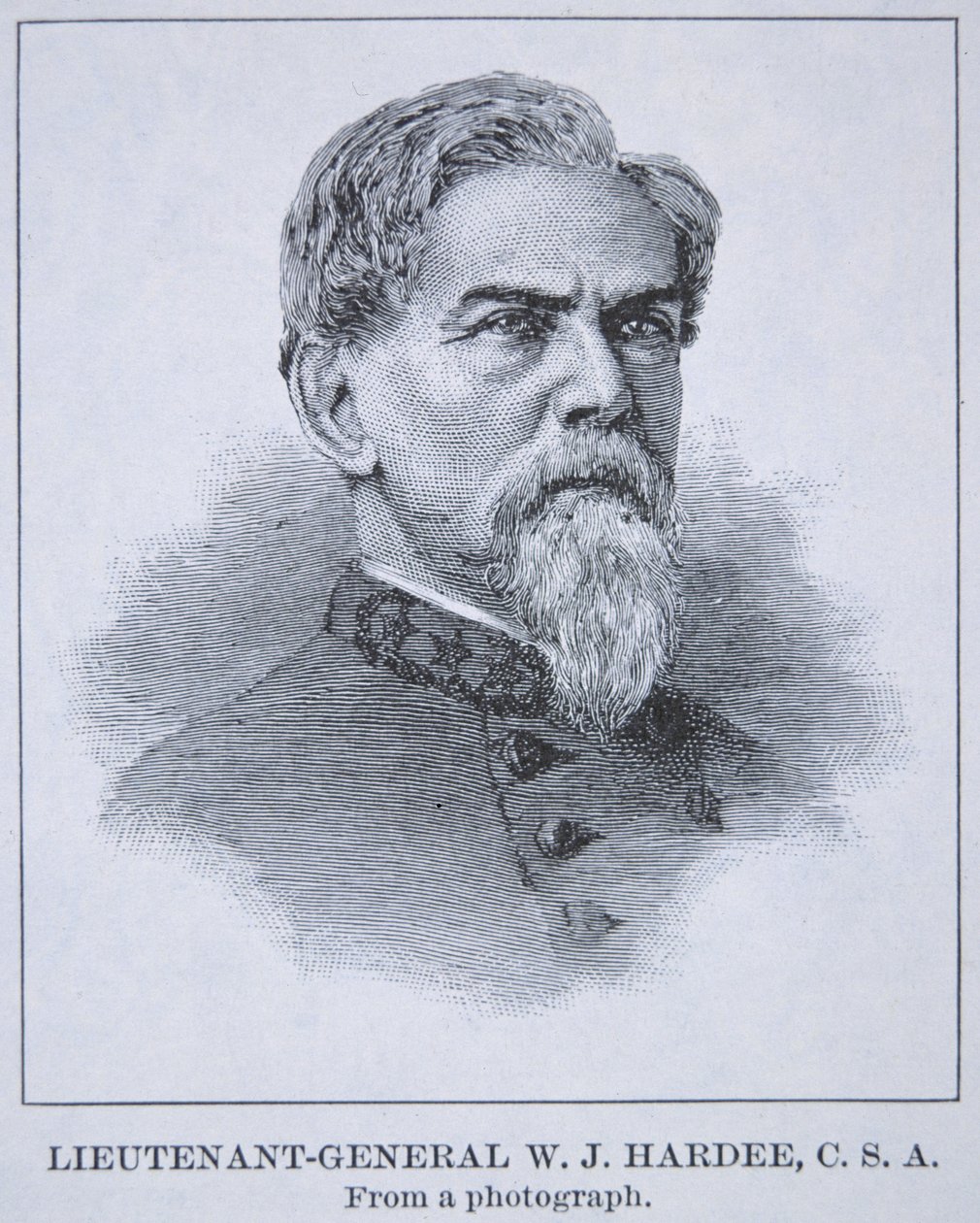 Porträt von Generalleutnant W.J. Hardee (1815-73) von American School