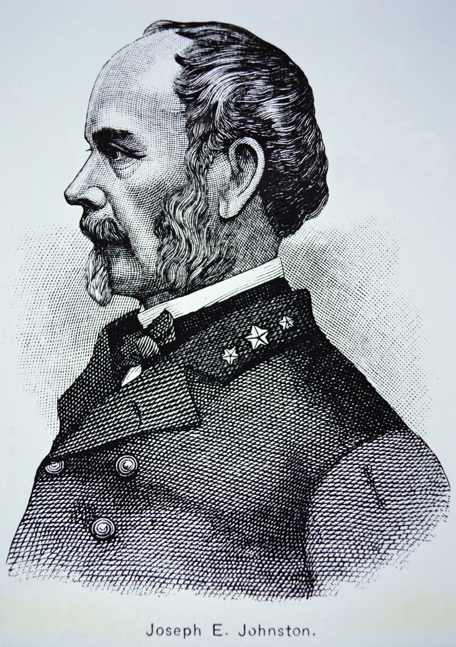 Porträt von General Joseph E. Johnston (1807-1891) von American School