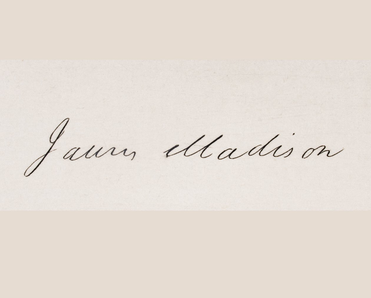 Unterschrift von James Madison von American School
