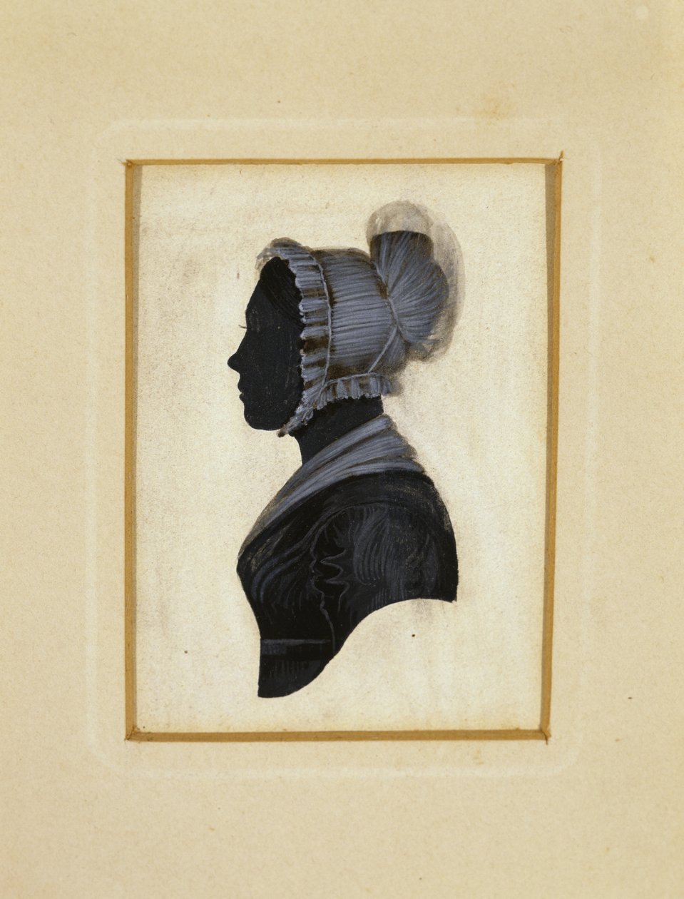 Scherenschnitt einer Dame, ca. 1830-1840 von American School