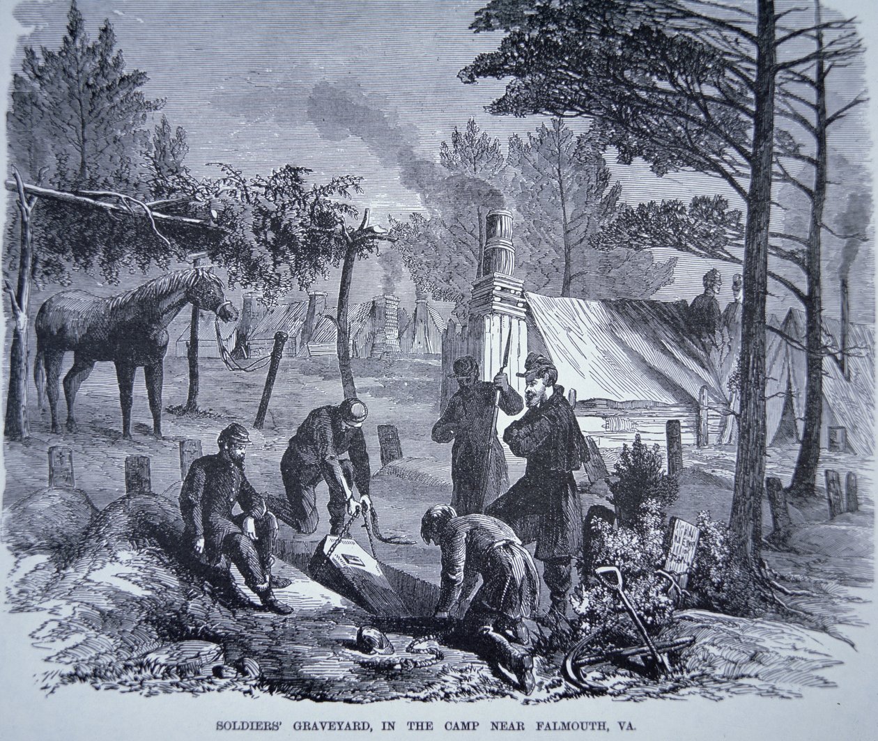 Soldatenfriedhof im Lager bei Falmouth, Virginia von American School
