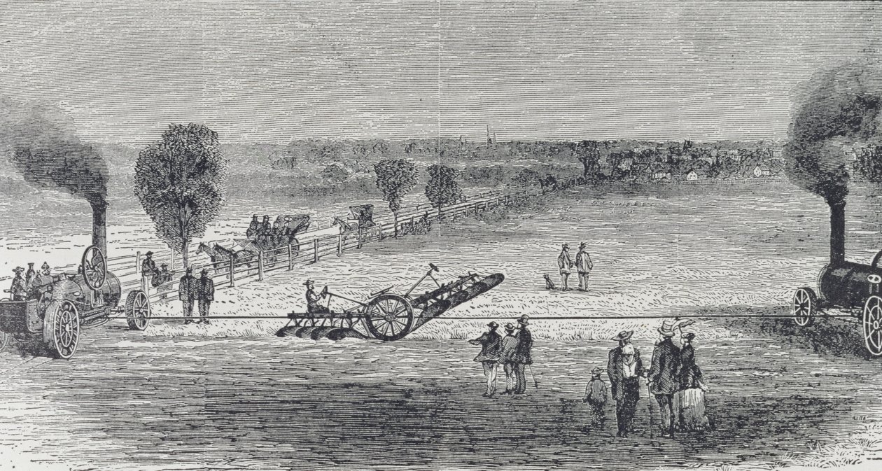 Dampfpflug auf Pattersons Farm, Illustration aus 
