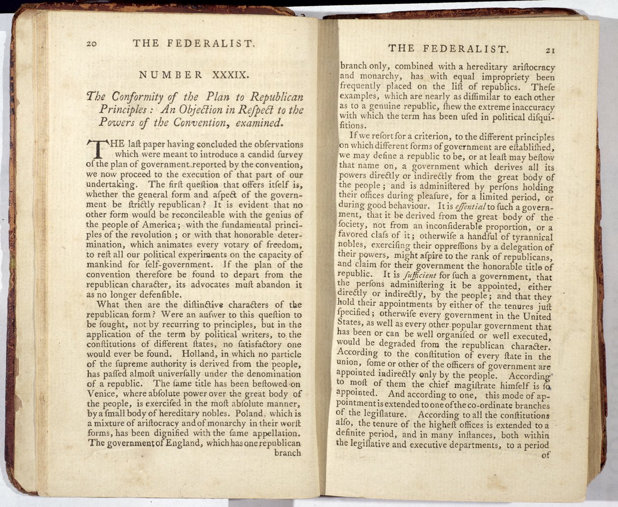 Der Federalist, veröffentlicht 1788 von American School