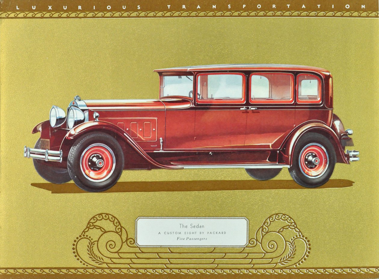 Der Sedan, ein Custom Eight von Packard, veröffentlicht 1930 von American School