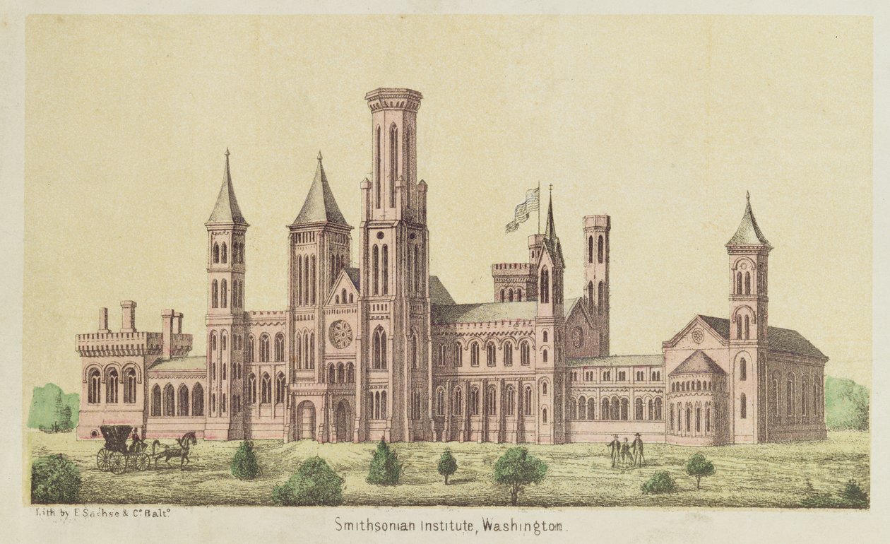 Das Smithsonian Institute, Washington, veröffentlicht von E. Sachse von American School