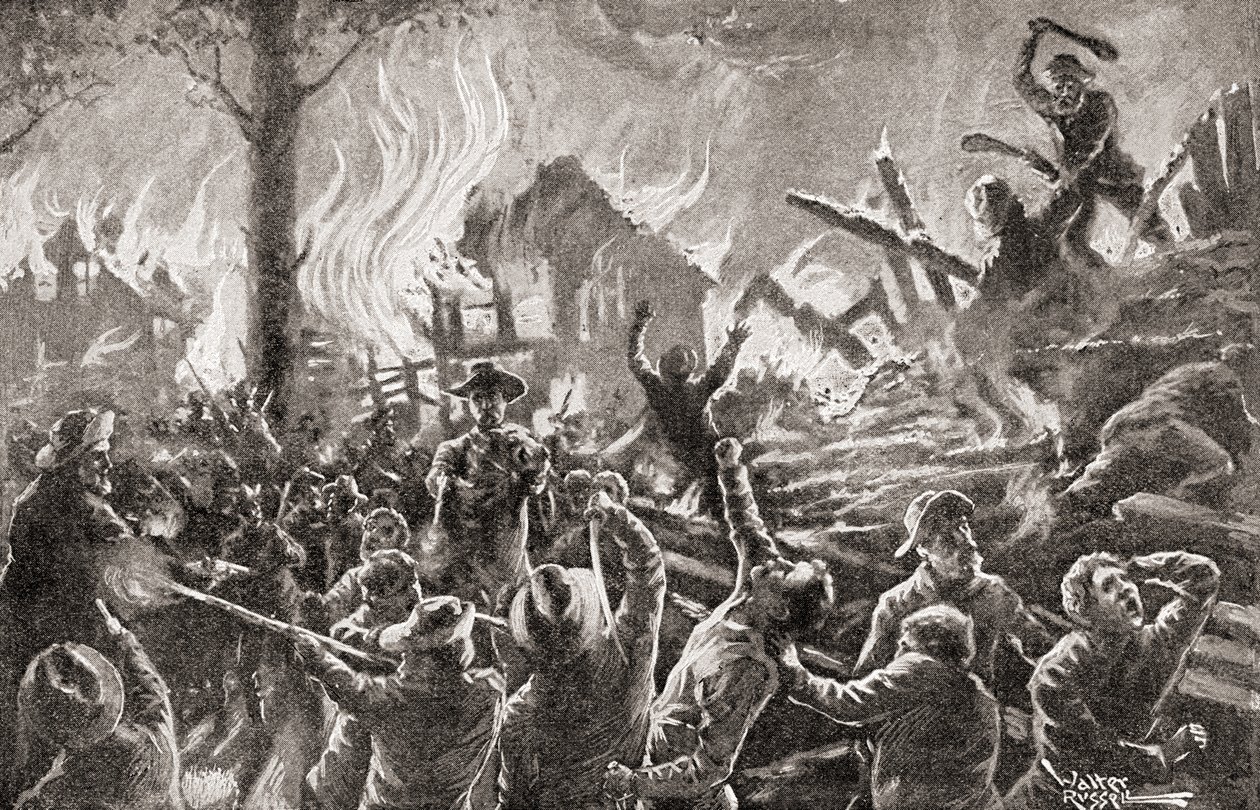 Der Bürgerkrieg in Kansas, auch bekannt als Bleeding Kansas, Bloody Kansas oder der Grenzkrieg, aus 