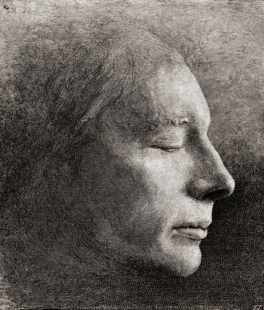 Die Totenmaske von John Keats, aus 