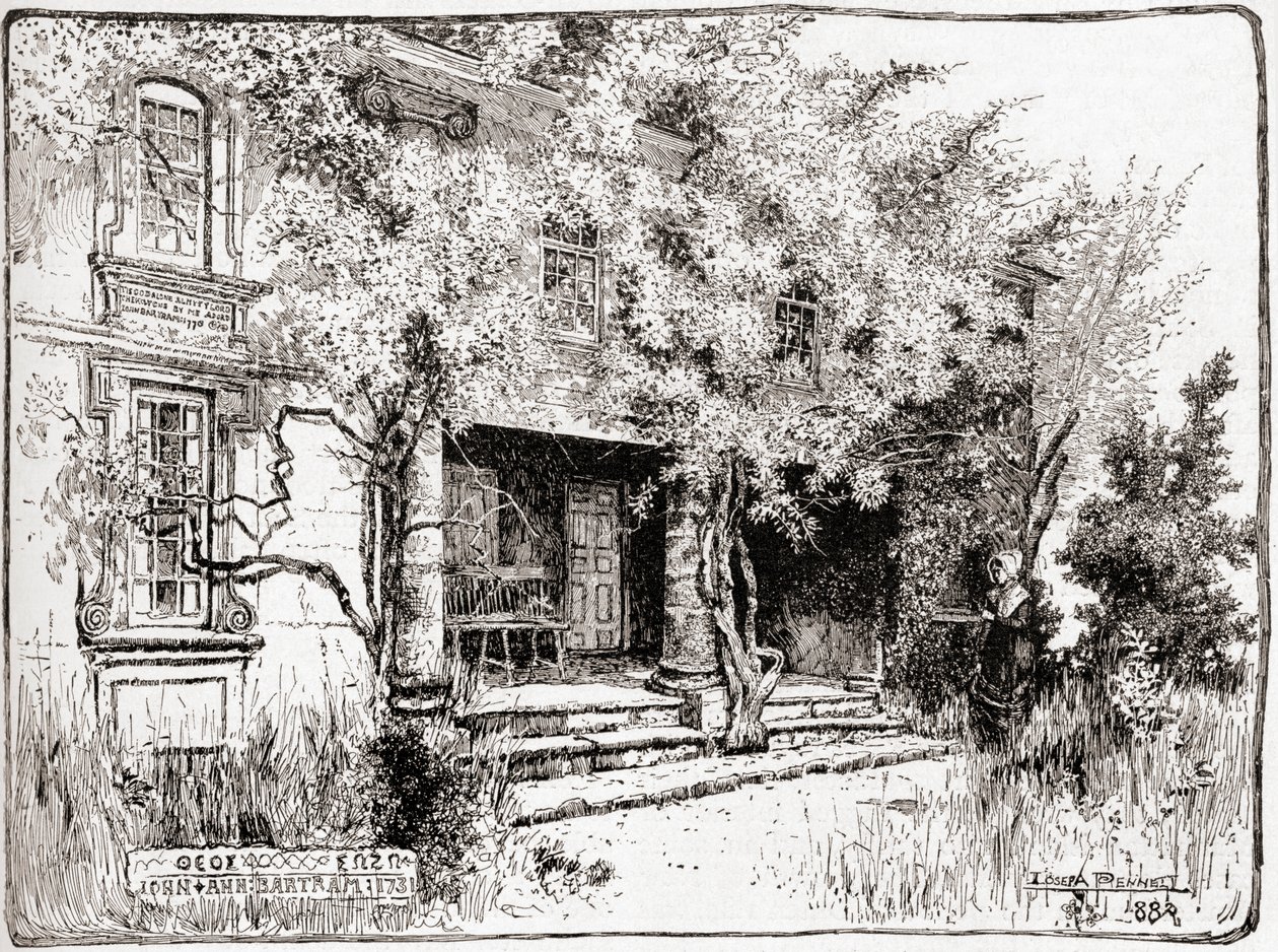 Das Haus von John Bartram in der Nähe von Philadelphia, aus 