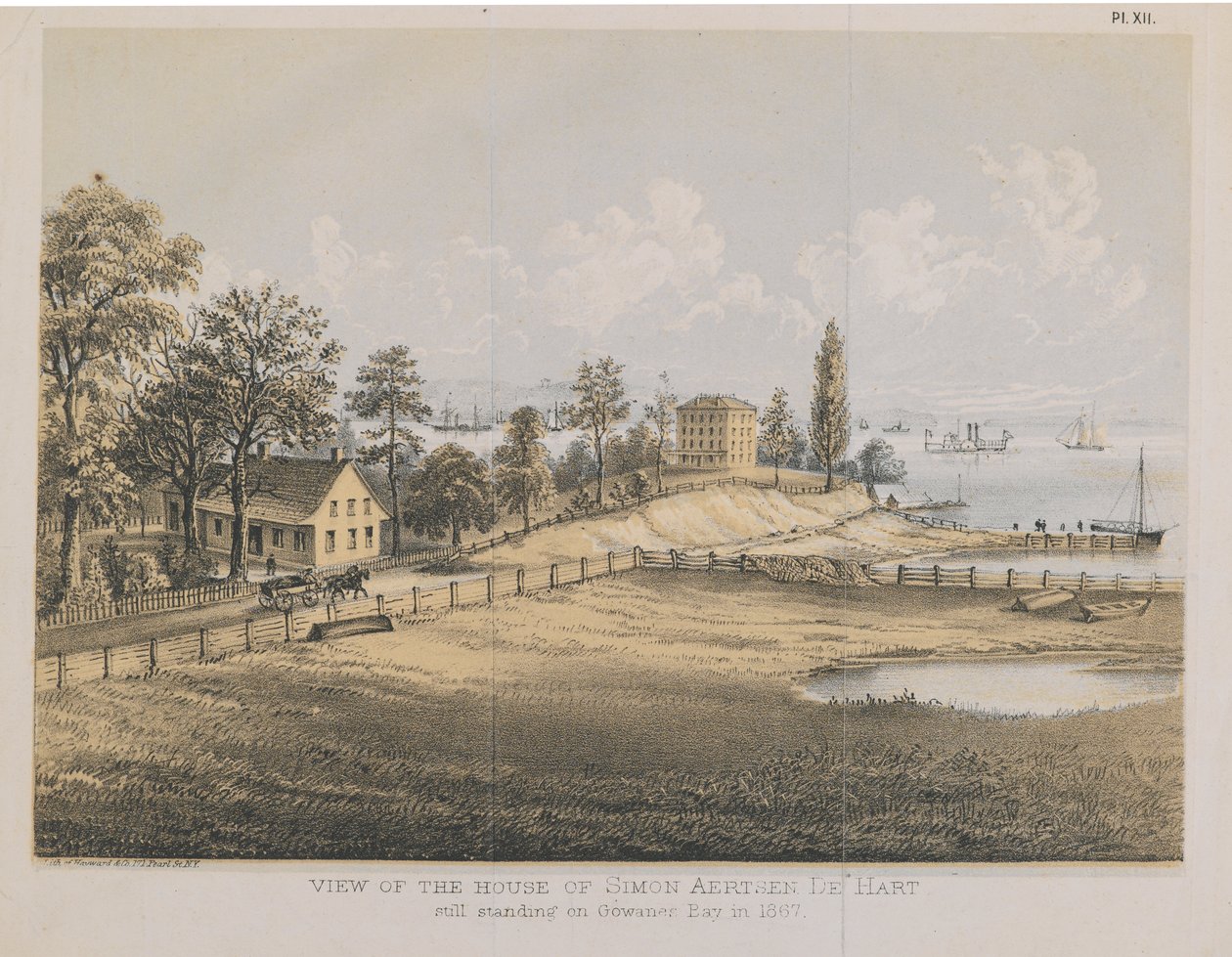 Ansicht des Hauses von Simon Aertsen de Hart, 1867 von American School