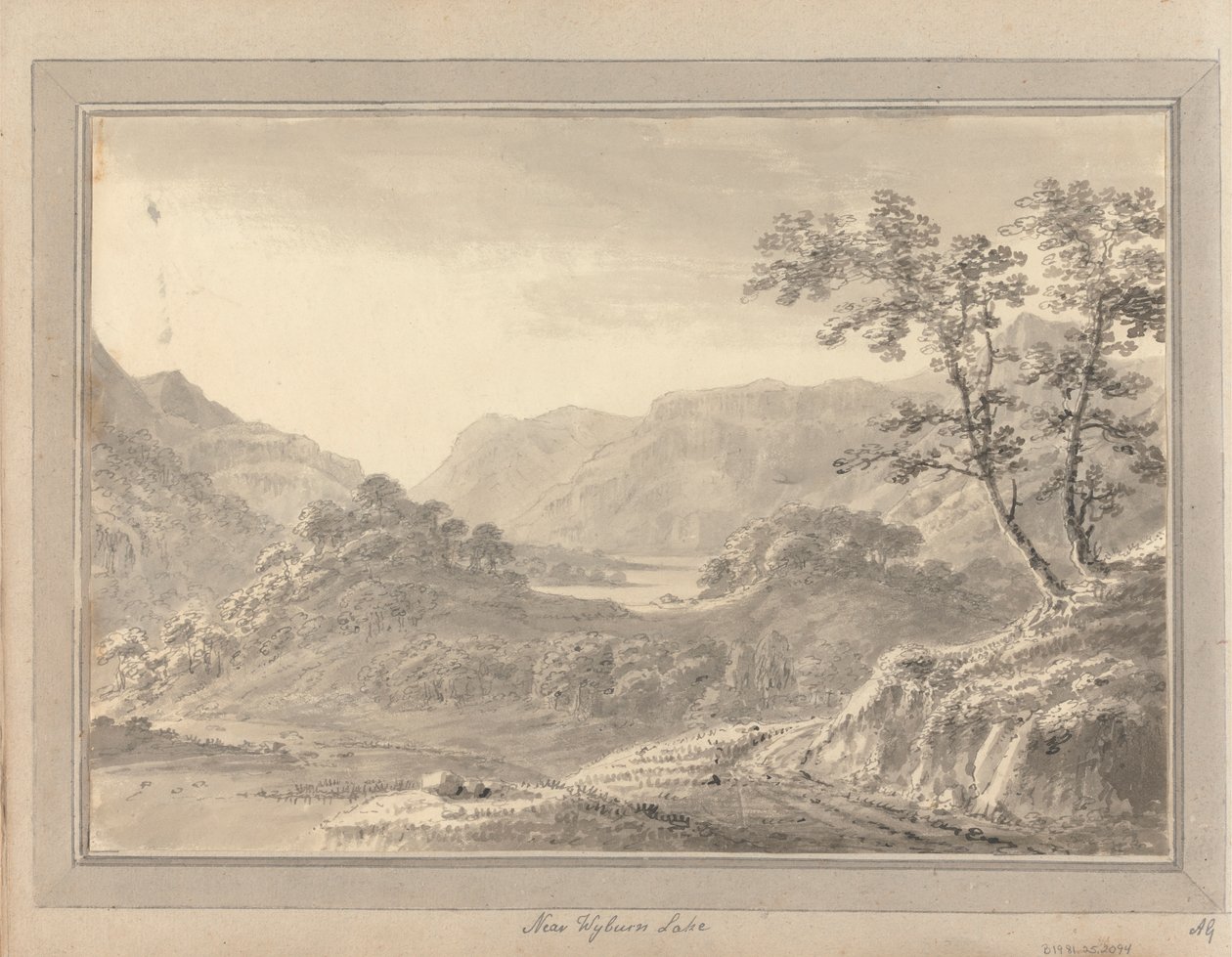 Ansichten in England, Schottland und Wales: Tour in Schottland; in der Nähe von Wyburn Lake von Amos Green