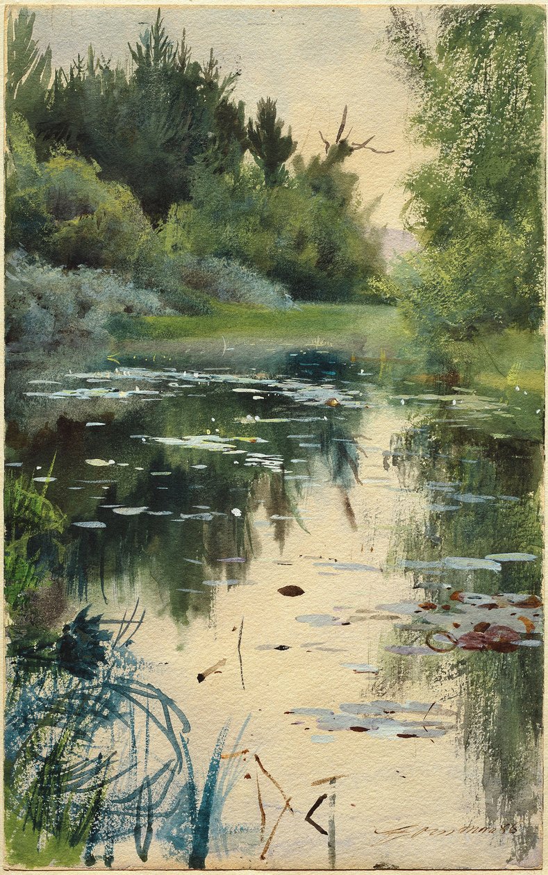 Landschaftsstudie von Mora von Anders Leonard Zorn