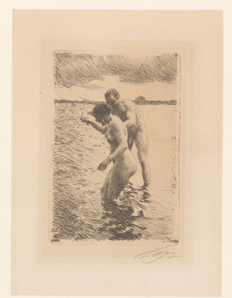 Der Lotse von Anders Leonard Zorn (signed by artist)