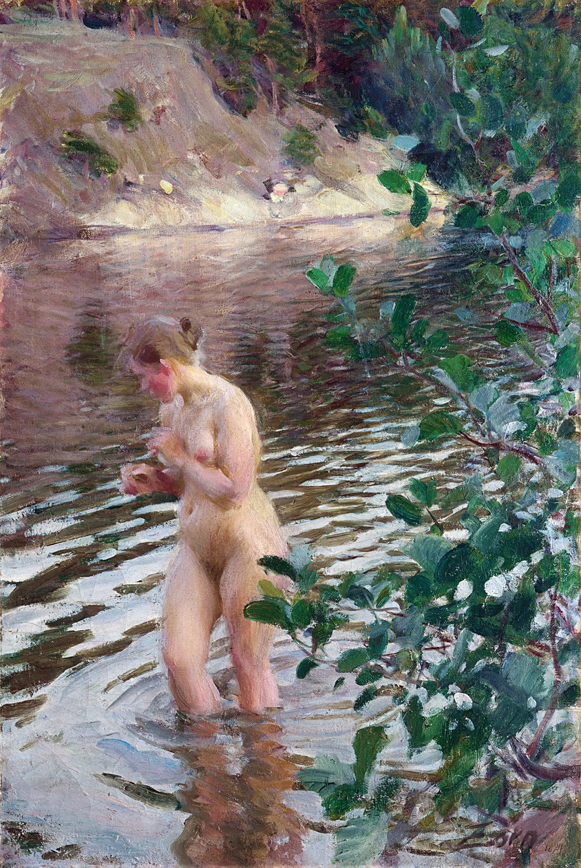 Der kalte Bach von Anders Leonard Zorn