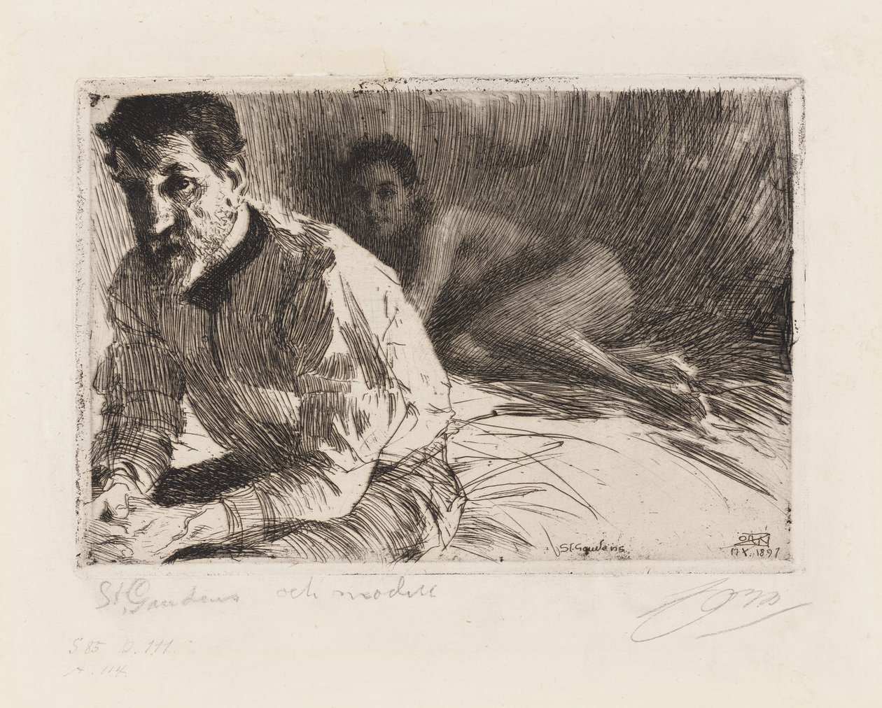 Augustus Saint-Gaudens von Anders Zorn