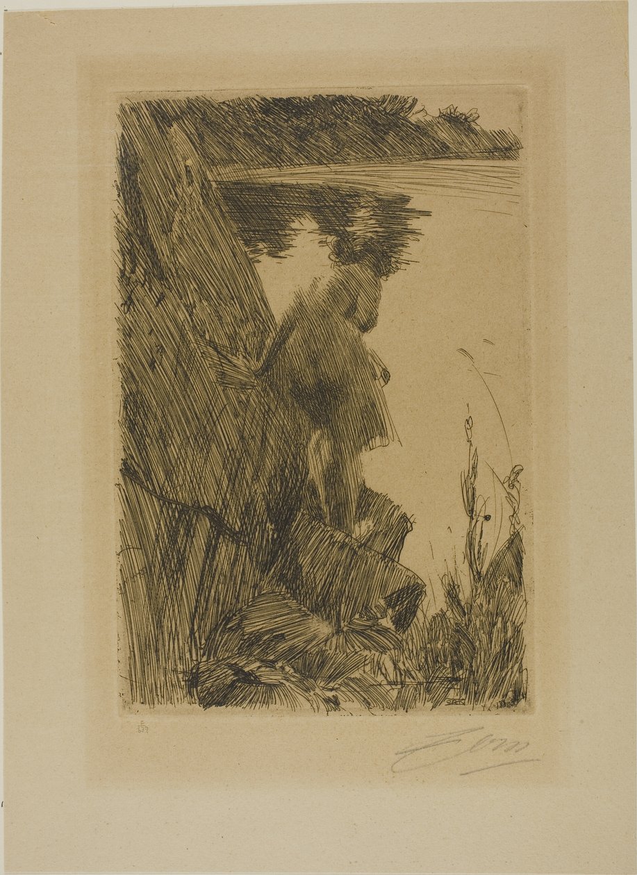 Badender (Abend) III von Anders Leonard Zorn: Kunstdruck