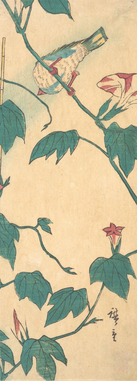 Morgenröte und Vogel von Ando Hiroshige