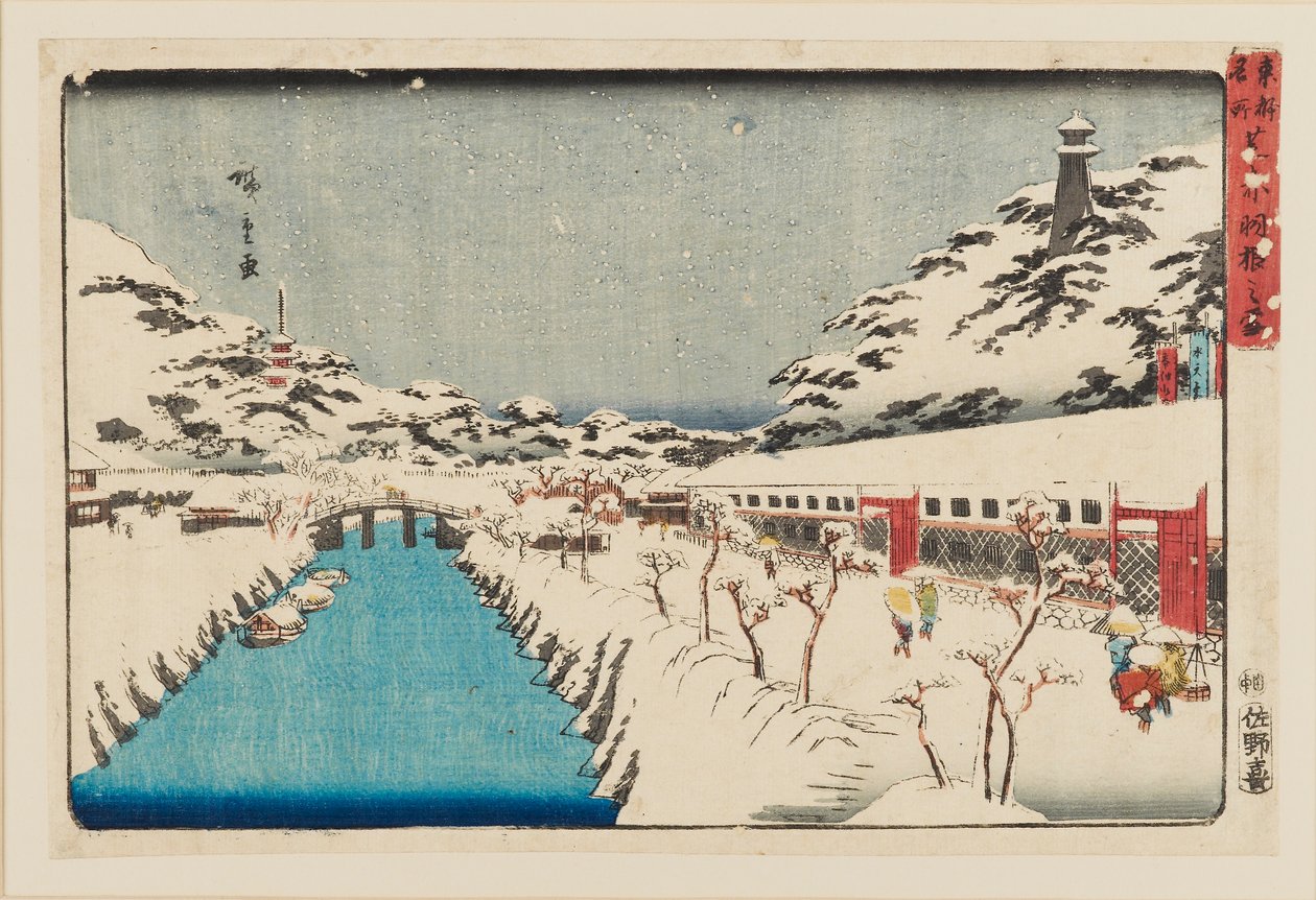 Holzschnitt - Shiba akabane no yuki, 1797-1858 von Ando Hiroshige