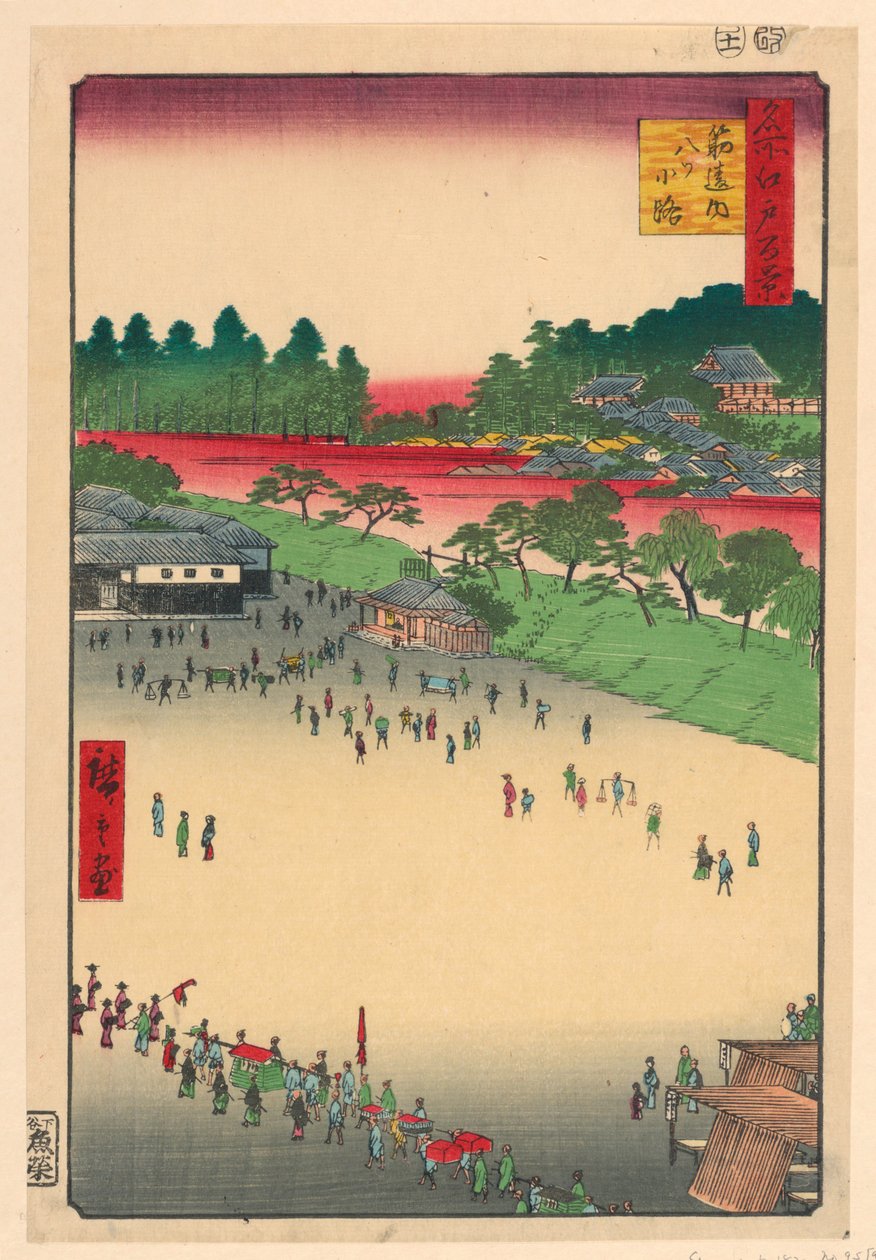 Yatsukoji-Kreuzung bei Suji-chigai aus der Serie Einhundert berühmte Ansichten von Edo von Ando Hiroshige