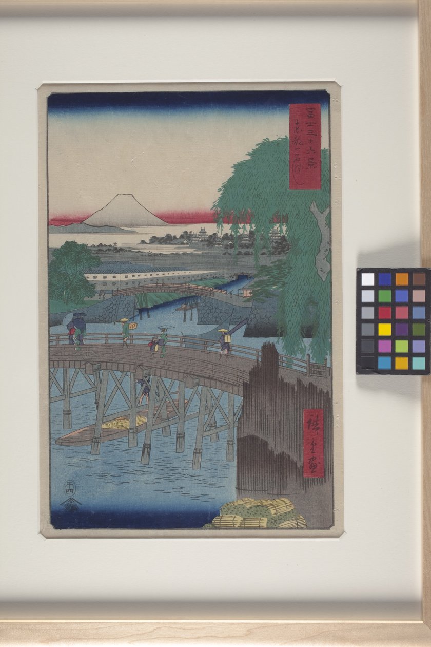 Ichikoku-Brücke in der östlichen Hauptstadt von Ando or Utagawa Hiroshige