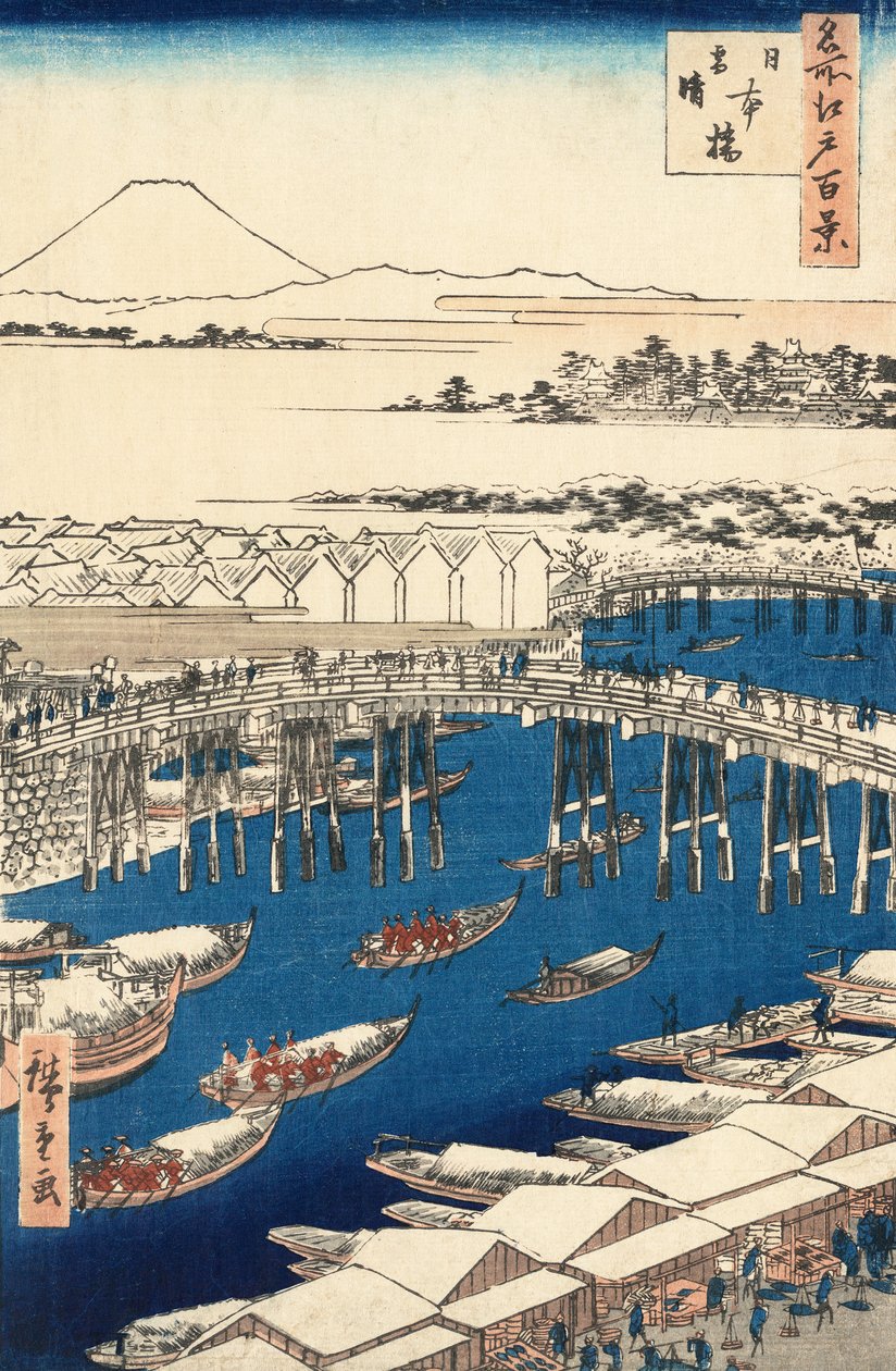 Nihonbashi, Aufklarung nach dem Schnee von Utagawa Hiroshige von Ando or Utagawa Hiroshige