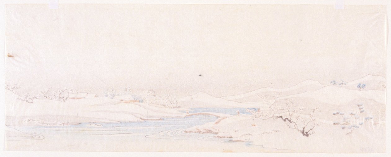 Winterlandschaft. Provinzserie. von Ando or Utagawa Hiroshige