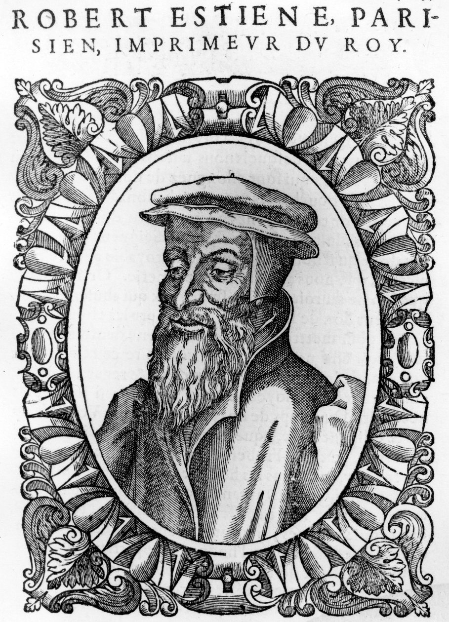Porträt von Robert Estienne von Andre Thevet