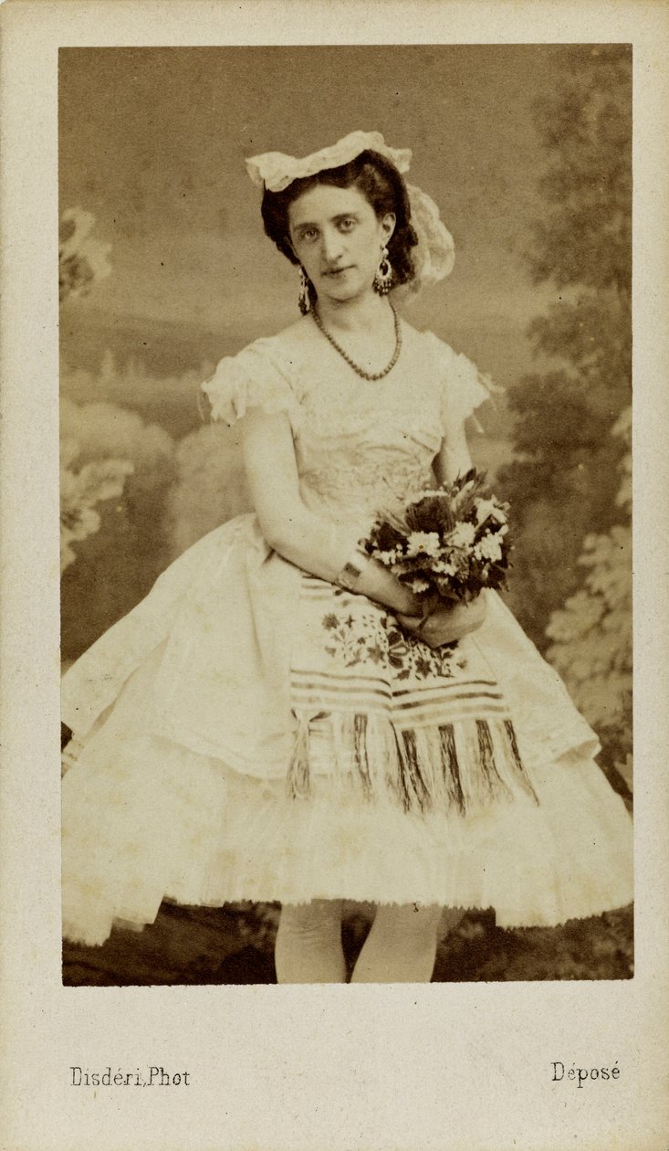 Porträt der Balletttänzerin Marfa Muravyeva 1838-1879, 1863 von Andre Adolphe Eugene Disderi