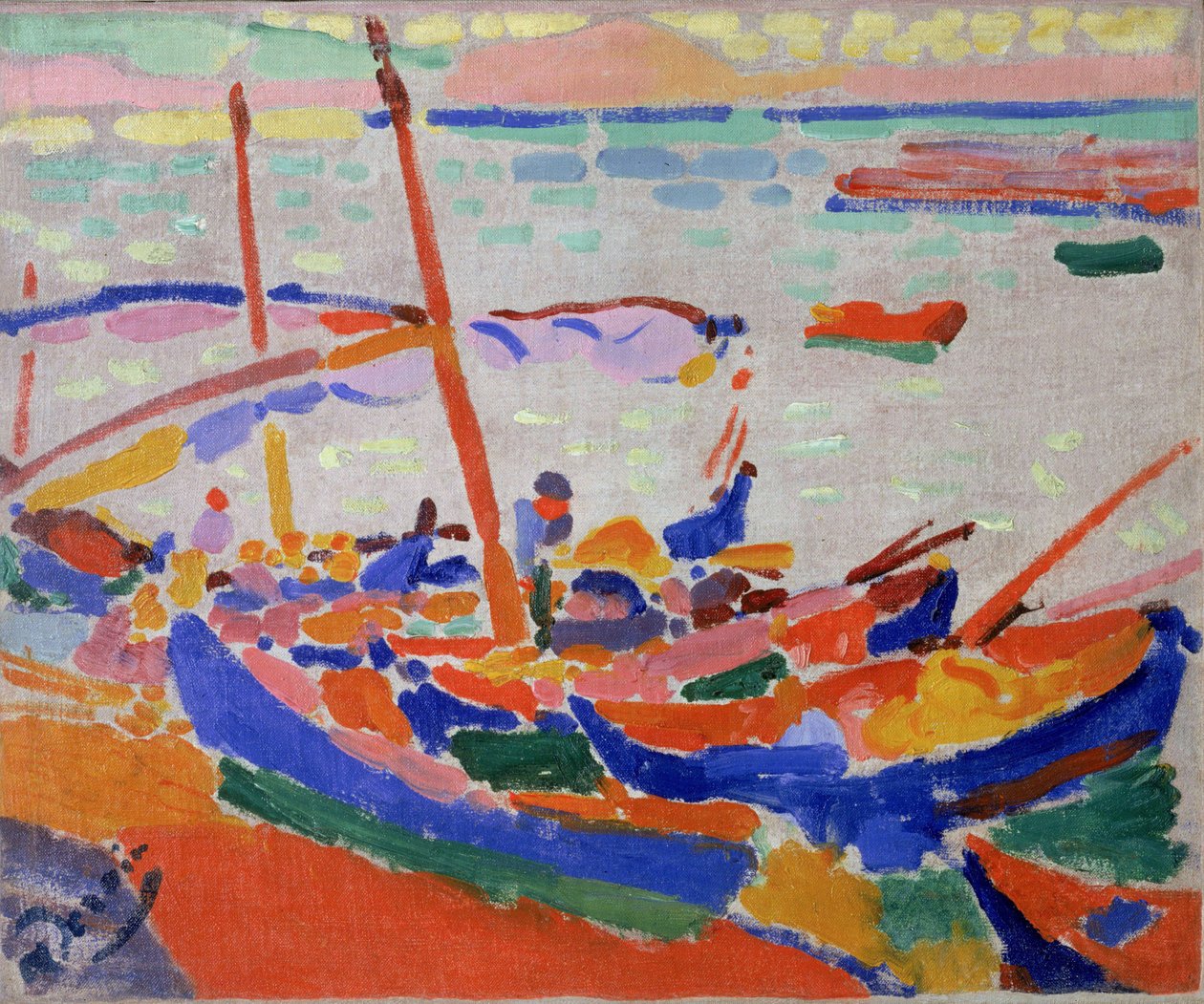 Fischerboote in Collioure (Pyrenäen-Orientales, Frankreich) von Andre Derain