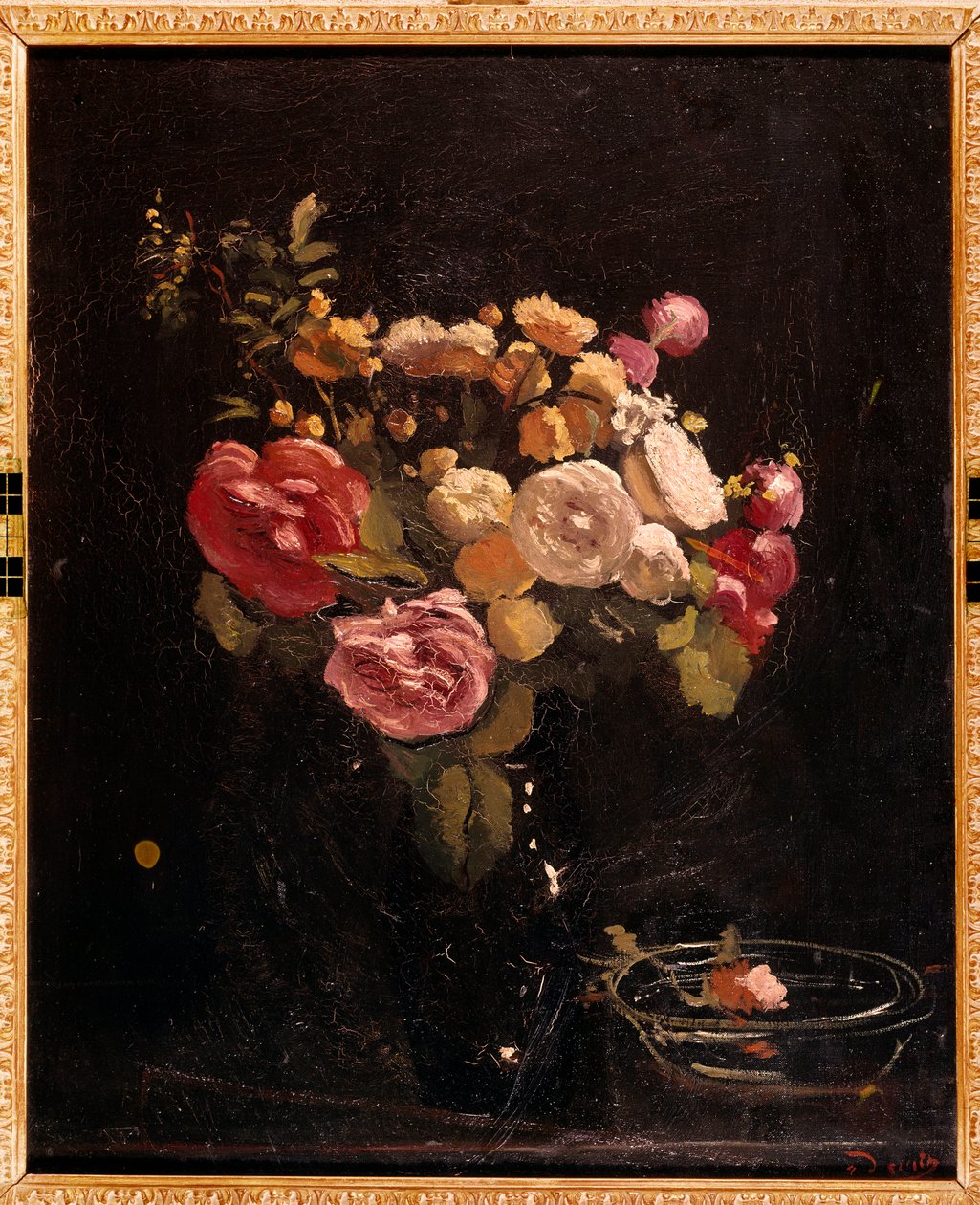 Rosen in einer schwarzen Vase, 20. Jahrhundert von Andre Derain