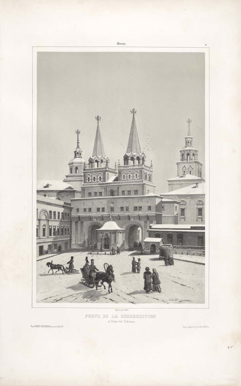 Das Auferstehungstor in Moskau, 1839 von Andre Durand