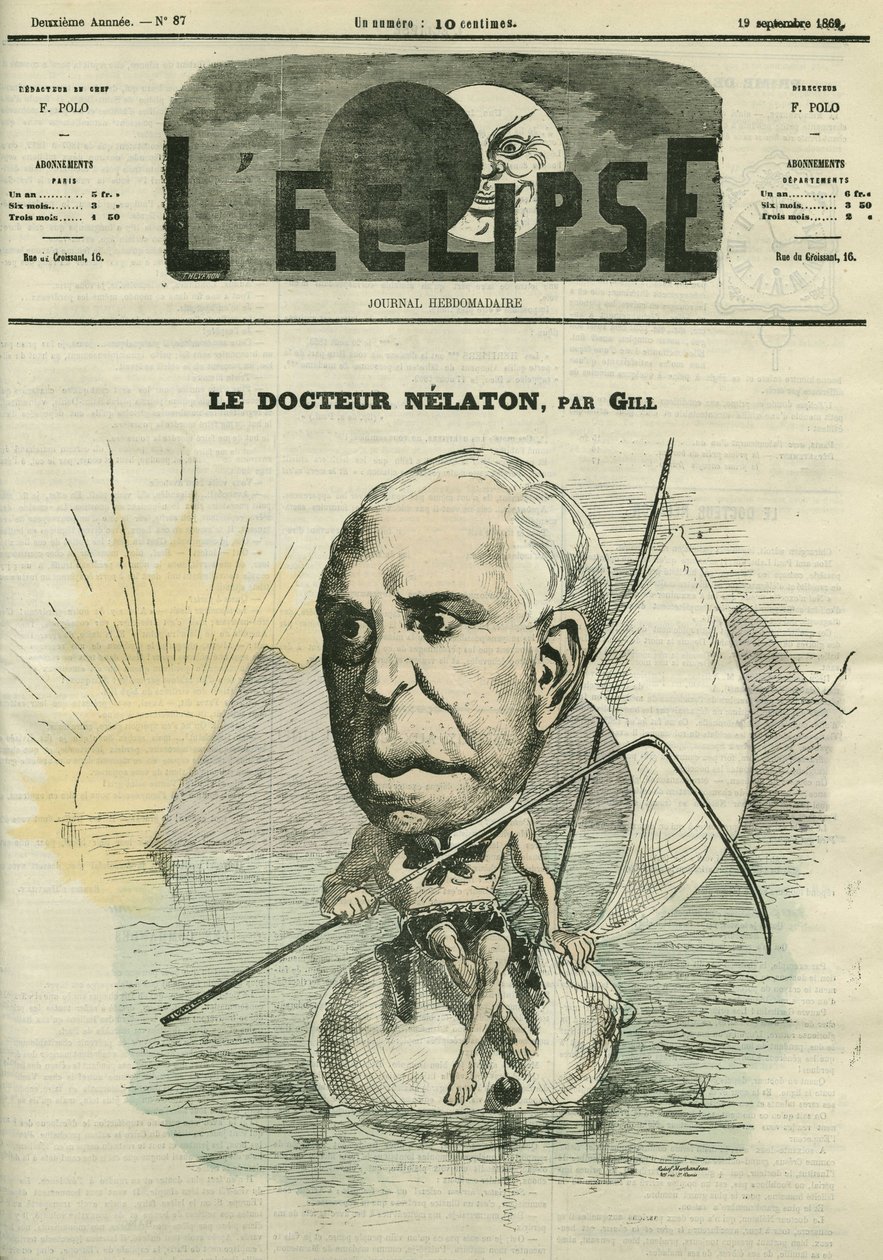 Auguste Nelaton (1807-1873), französischer Chirurg. Titelbild in „L