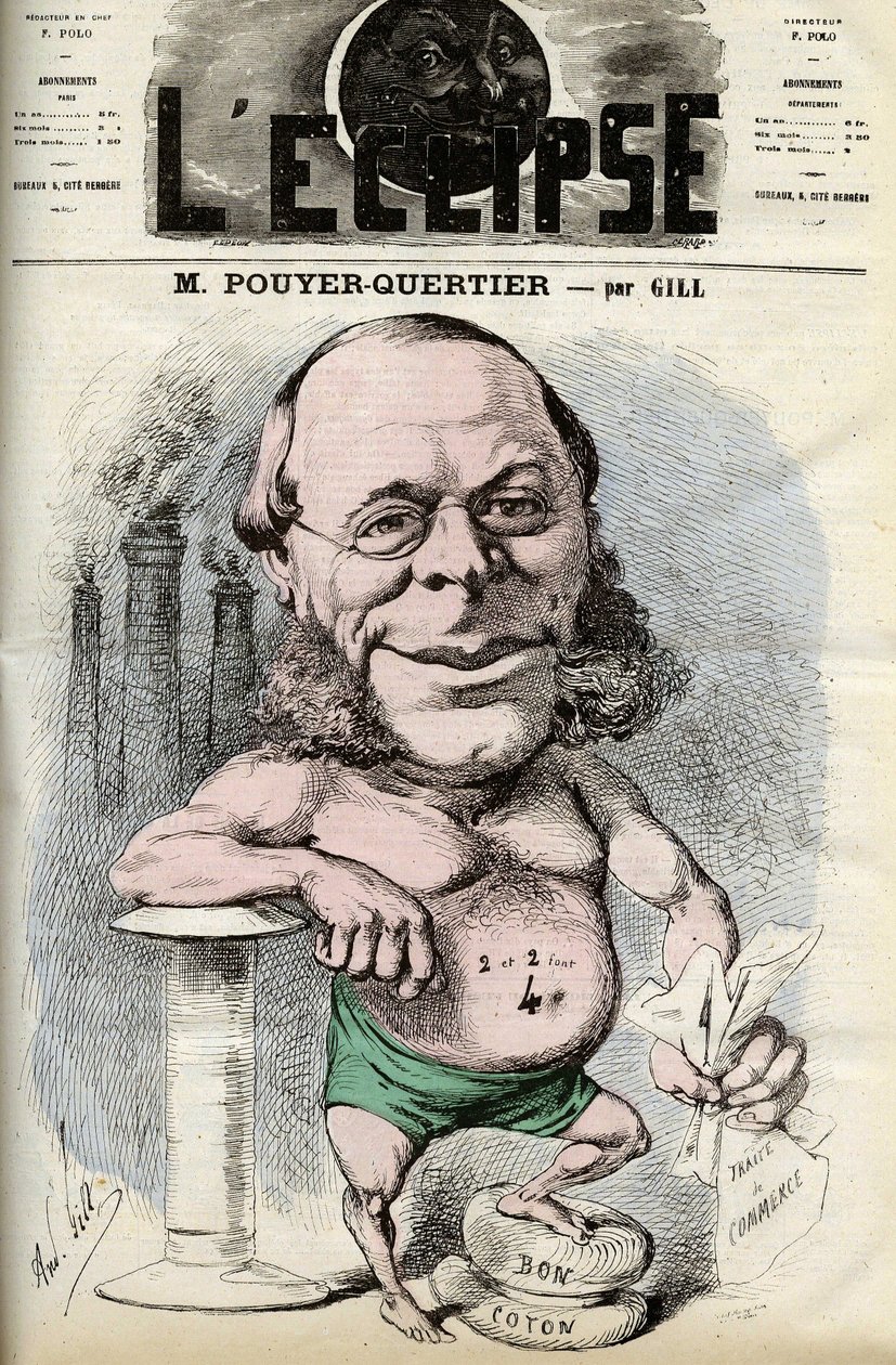 Auguste Pouyer-Quertier (Pouyer Quertier) (1820 - 1891). Titelblatt von „L