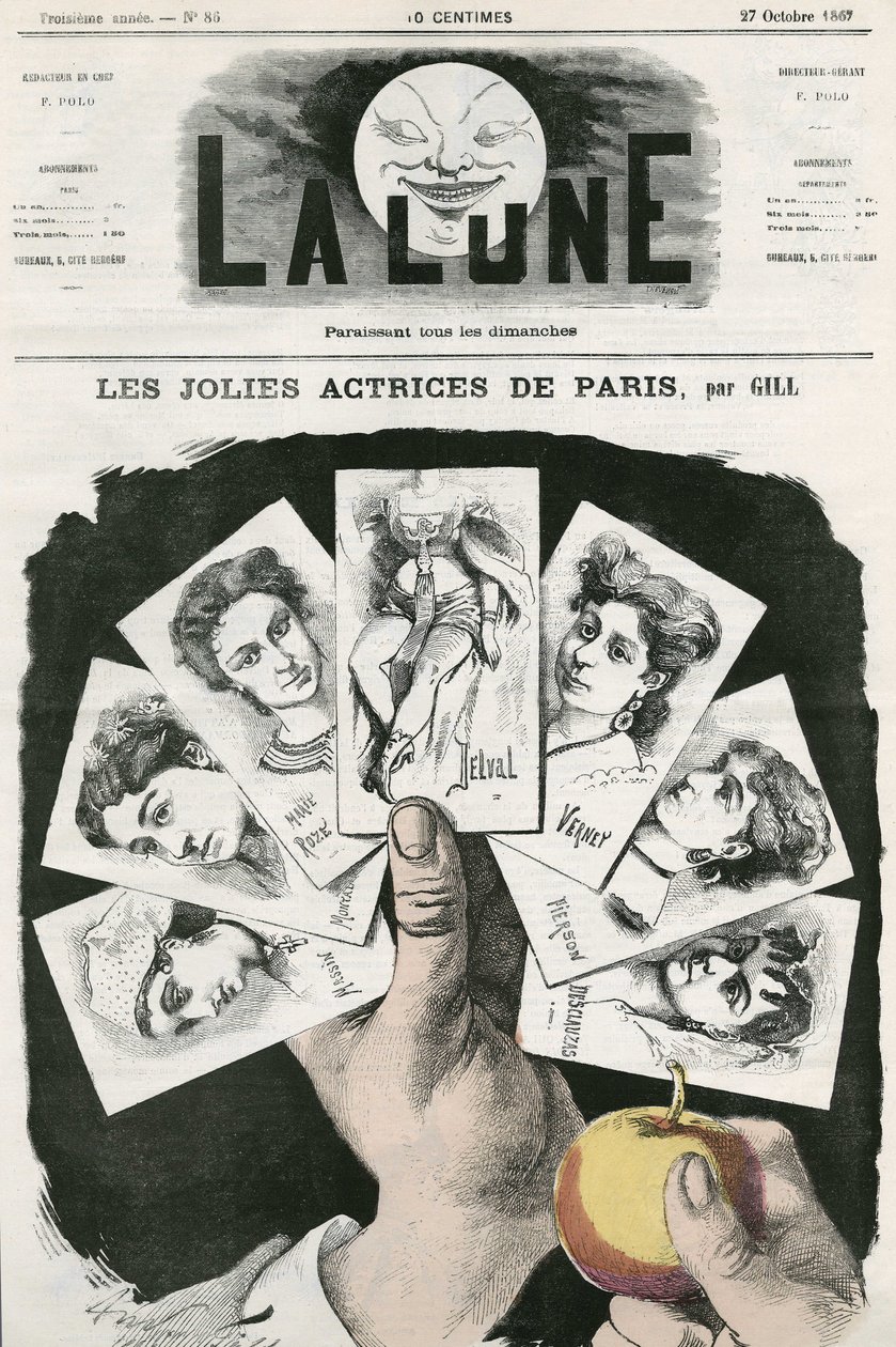 Karikatur von Gill, in „La Lune“, 27. Oktober von Andre Gill