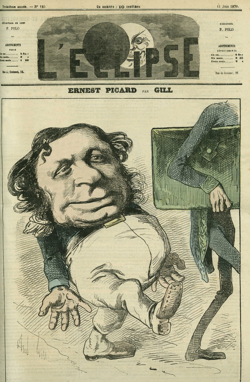 Ernest Picard (1821-1877), französischer Politiker. Titelblatt in „L