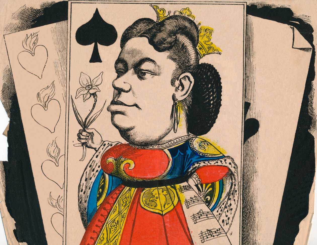 Marie Sass vom Theater der Oper, 1867 von Andre Gill