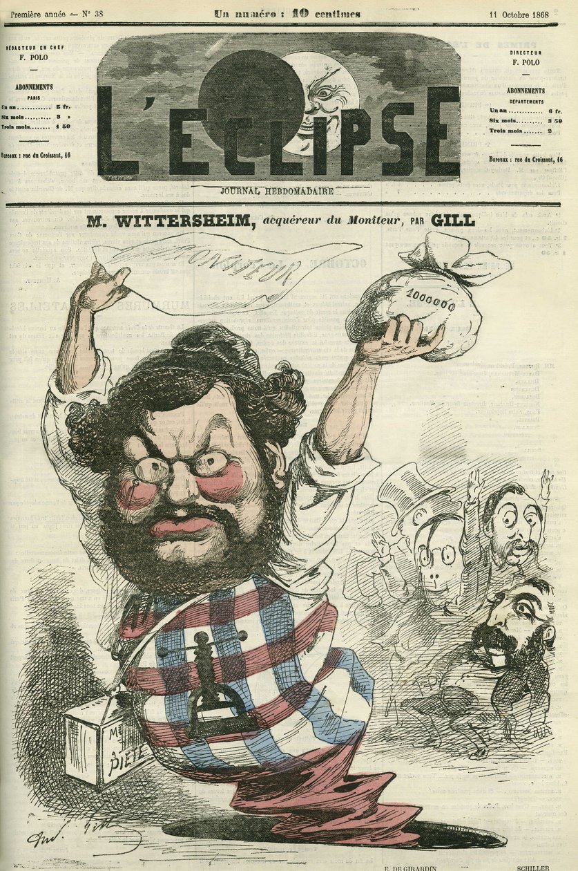 Herr Wittersheim, Käufer des Monitors. Titelblatt in „L