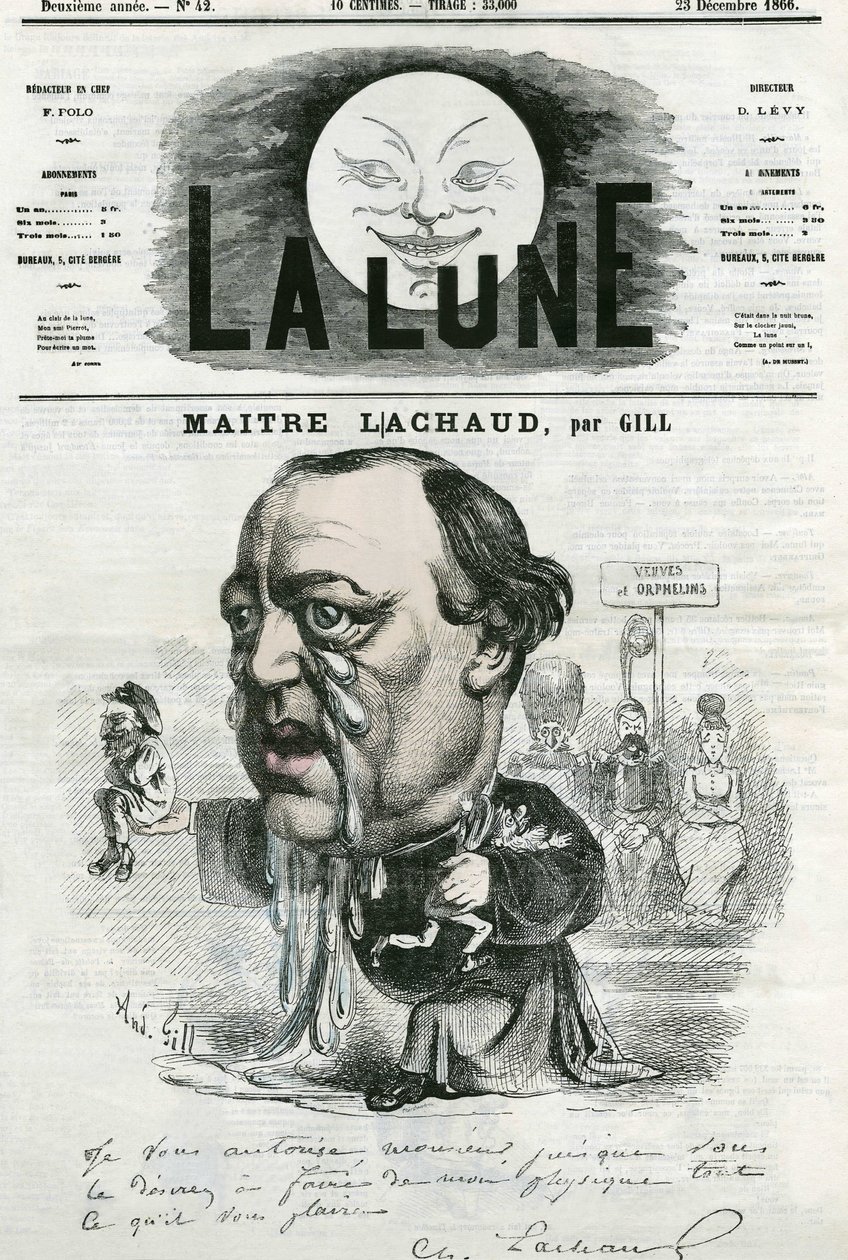 Porträt von Maitre Charles Lachaud (1817-1882), französischer Anwalt von Andre Gill